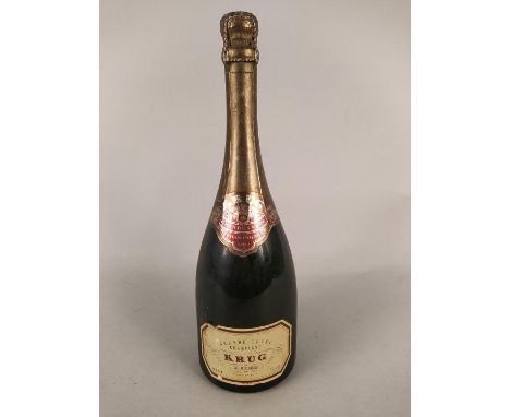 A bottle of vintage Krug Grande Cuvee champagne