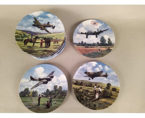Twelve Bradex 'Heroes of the Sky' collectors limited edition plates, 20 1/2cm dia