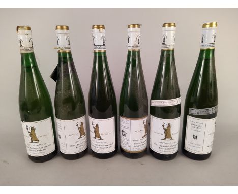 Six bottles of vintage Sanctus Jacobus German white wine including Riesling Spatlese, Kabinett, Trocken and Halbtrocken 1992/