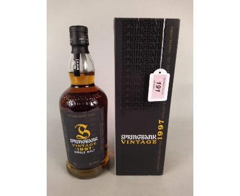 A 1997 Springbank vintage single malt, Batch No.1