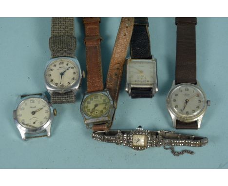 A mixed lot comprising six various manual wind wristwatches including Siro, Giro, Rotary and Avia