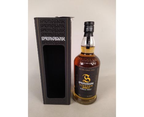 A 2001 Springbank vintage single malt Batch No.1