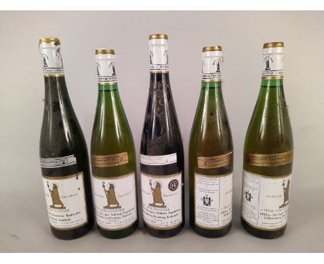 Five bottles of vintage German white wines, Sanctus Jacobus including Spatlese and Auslese 1983/88 and 90