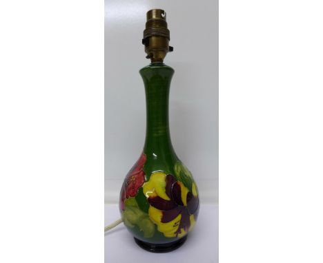 A Moorcroft table lamp base, total height 29cm