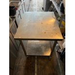 A Mobile Stainless Steel Bench.