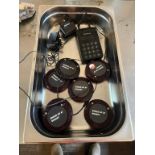 A Retekess TD103 Wireless Calling System with 7 Buzzer Units.
