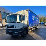 A MAN TGM Curtainside Wagon Reg. No.DG16DEU, first reg. 8/8/2016, indicated 323,705km, 18000kg