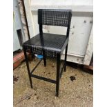 3 Perforated Steel Stools.