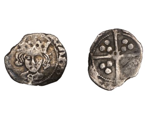 Richard III (1483-1485), Penny, Durham, Bp Sherwood, s on breast, reads [–]card, rev. d in centre, 0.53g/3h (Allen 190; N 168