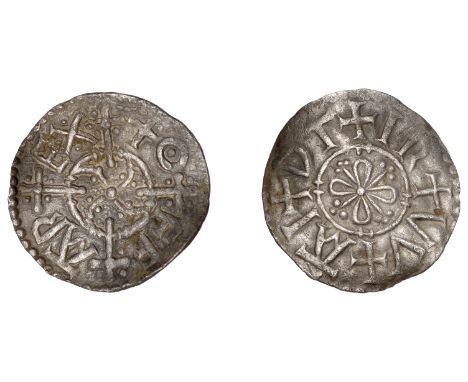 Kings of Mercia, Offa (757-96), Penny, Light issue, Canterbury, Tirwald, +o ff ar ex divided by four long crosses in crucifor