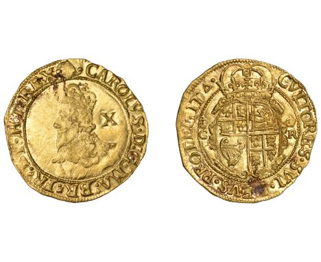 Charles I (1625-1649), Tower mint, Double Crown, Gp E, class II, mm. triangle [1639-40] over anchor (flukes to right on obv.)