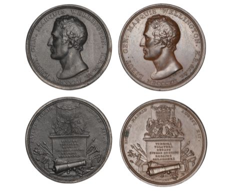 British Army Enters Madrid, 1812, a copper medal by T. Wyon Sr and P. Wyon, similar, 45mm (Eimer 16; BHM 737; E 1025); togeth