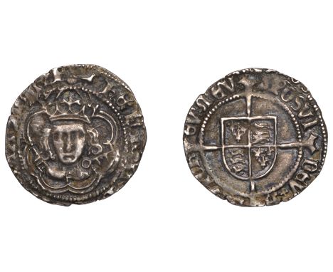 Henry VII (1485-1509), Facing Bust/Profile issue mule, Halfgroat, York/Canterbury mule?, Abp Savage, mm. martlet both sides, 