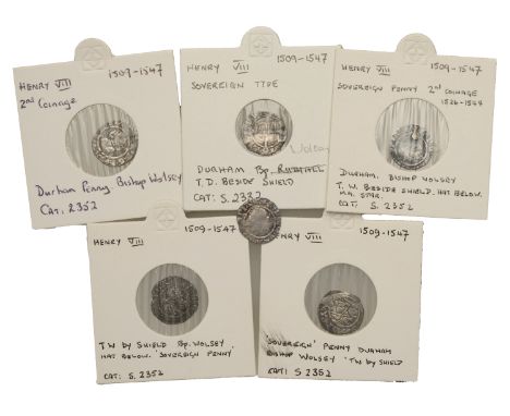 Henry VIII (1509-1547), Bp Wolsey, Penny, Second coinage, mm. star, tw at sides of shield, 0.64g/5h (Allen 209; N 1811; S 235