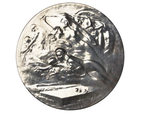 FRANCE, Aux Poëtes sans Gloire, 1905 [issued 1906], a plated trial striking of the rev. of the medal by L.-A. Bottée for the 