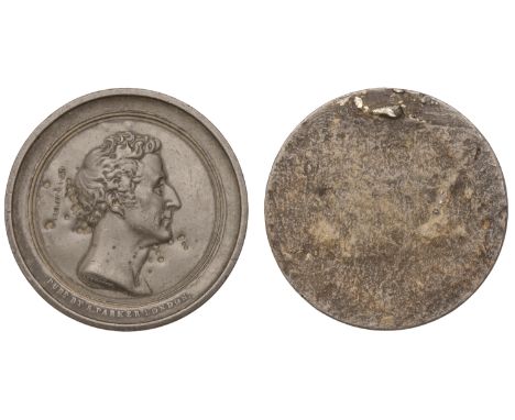 Commander-in-Chief of the Army, [1827] a uniface striking in pewter of the obverse of the medal by J. Henning, bare head righ