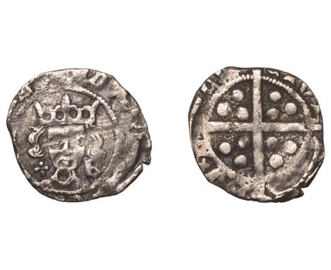 Edward IV (First reign, 1461-1470), Bp Booth, Light coinage, Penny, type VI, mm. sun [?] on obv. only, quatrefoil and b by ne