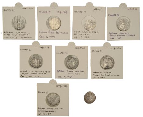 Edward II (1307-1327), Bp Kellawe, Penny, class 11b, crozier cross-end on rev., 1.43g/11h (N 1060; S 1456); together with oth