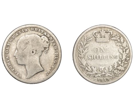 Victoria (1837-1901), Shilling, 1879, reads gbatia [b over faint r] (Davies –; ESC 2054 [sic]; S 3907). About fine, error cle