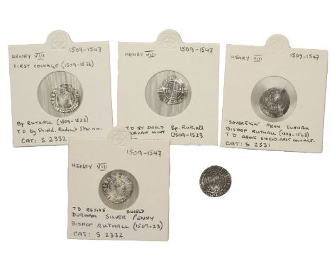Henry VIII (1509-1547), Bp Ruthall, Penny, First coinage, mm. lis, td above shield, legend ends agl z, 0.62g/10h (Allen 203; 
