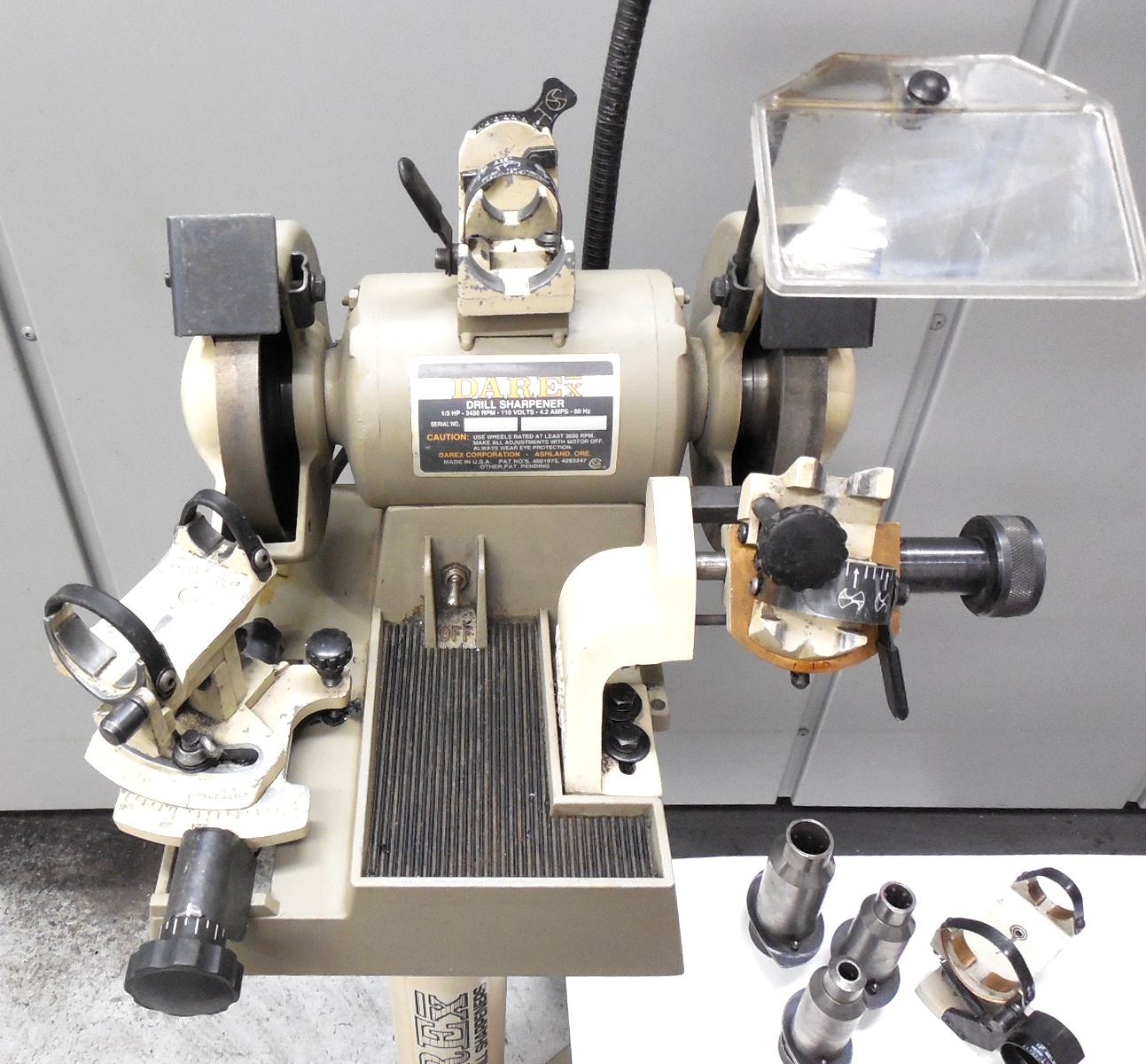 DAREX MOD.M5 DRILL SHARPENERw/ 5" Diameter Diamond Wheels, 1/3 HP, 115