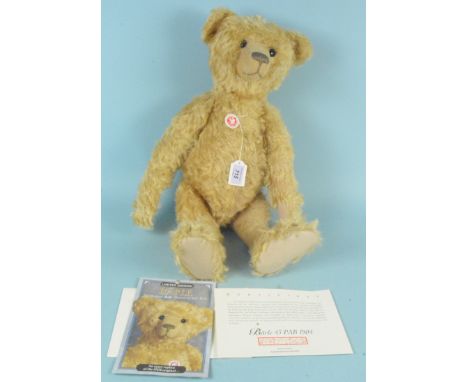 A large Steiff vintage style limited edition 2004 bear marked 'Baerle 43 PAB 1904', button in ear and labels, with certificat