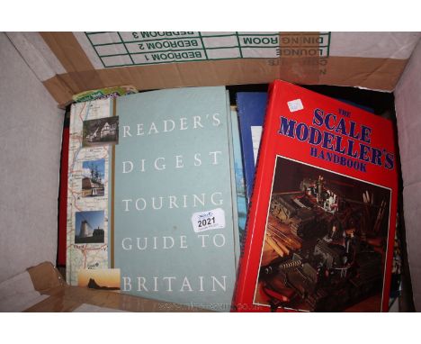 A box of Books: Readers Digest, Scale Modeller handbook etc