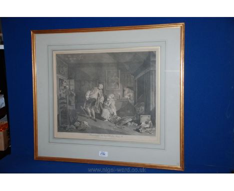 A Hogarth 'William, Marriage a-la-Mode' plate V Print, 17 3/4'' x 14 1/2''.
