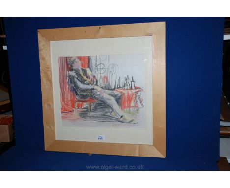 A coloured charcoal Portrait of Lady Eleanor Masters???, 16 1/4'' x 13''.