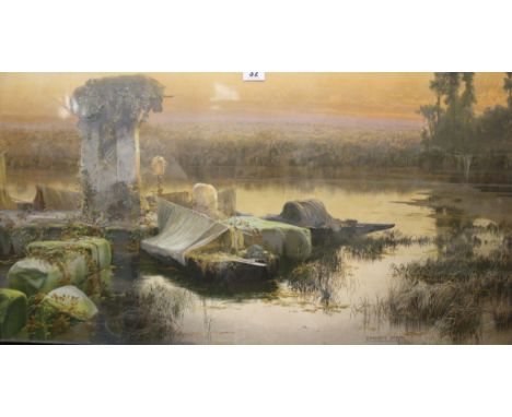  After Enrique Serra 'Roma' Colour print 41cm x 79cm  