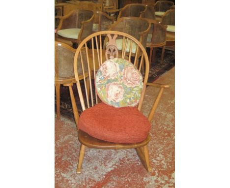 An Ercol Windsor rocking chair  
