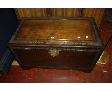  A Chinese hardwood trunk   100cm wide  