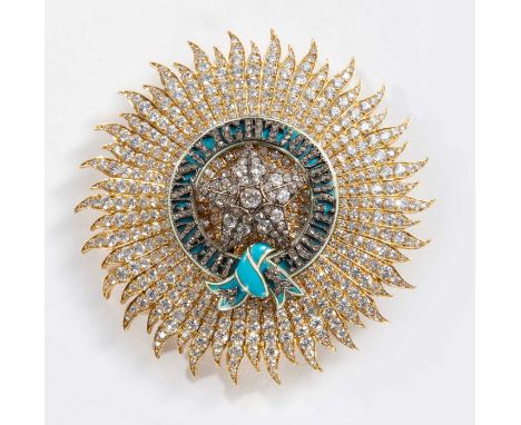 Orden des Sterns von Indien, Bruststern mit Brillanten. Stern Gold und Silber besetzt mit ca. 480 Brillanten im Rosen- oder A