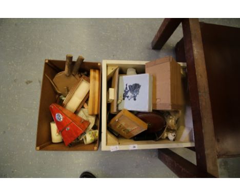 Two boxes of misc. inc. part balance scales