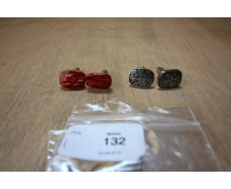 Two pairs of cufflinks