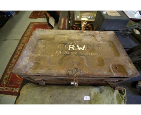 Military Tin Cabin Trunk - Royal Lancers