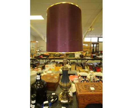 Large brass table lamp