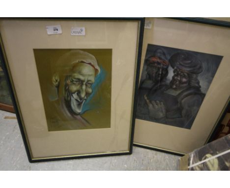 2 x Portrait gouache