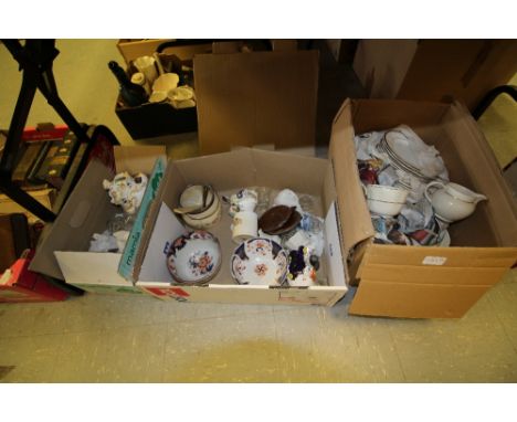 Victorian gilded tea service (boxed) and box of mixed