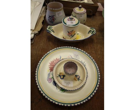 Selection of Poole floral pottery