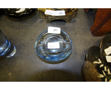 Holmegaard Danish Per Lutken - small blue bowl, signed