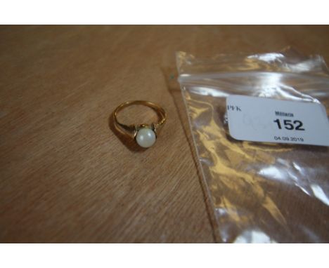 9ct gold and pearl ring