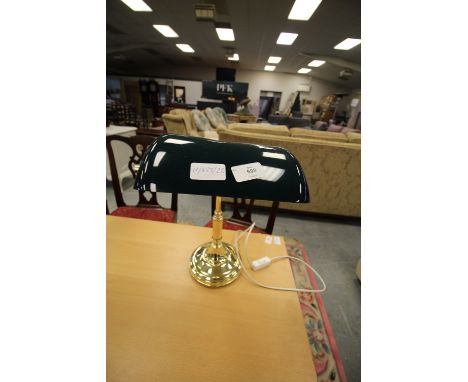 Green shade desk lamp