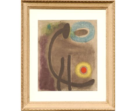 JOAN MIRO, off-set lithograph, printed by Maeght, 1965, suite 'Femmes', 38cm x 32cm.
