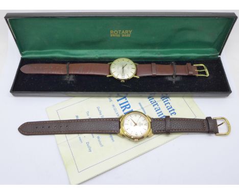 A Miramar wristwatch and a Rotary wristwatch with box 