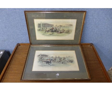 After Harrington Bird, a pair of hunting prints