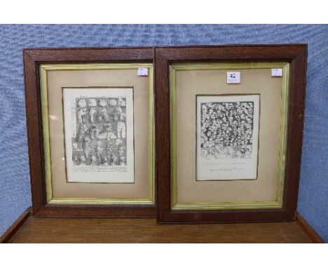 A William Hogarth print and another print