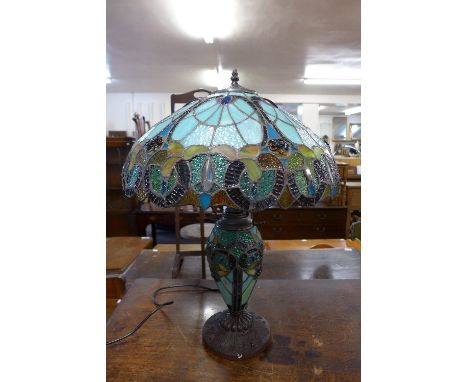 A Tiffany style table lamp