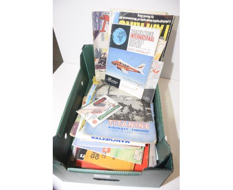A collection of transport memorabiliaTo include vintage car brochures, railway catalogues and air show programmes. (qty) 