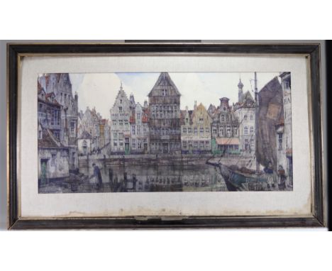 Han JELINGER (1895-1961) Mixed technique, drawing "view of Holland" - Weight: 3.68 kg - Shipping unavailable - Region: Hollan
